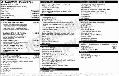 2018 Audi Q7 3.0T Premium Plus