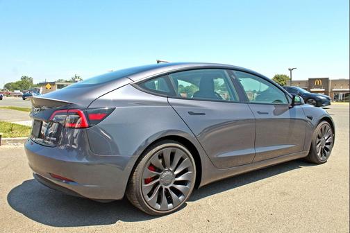 Gray 2021 Tesla Model 3 Performance