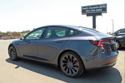 Gray 2021 Tesla Model 3 Performance