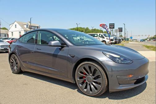 Gray 2021 Tesla Model 3 Performance