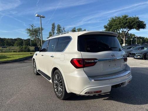 Moonstone White 2019 INFINITI QX80 Luxe