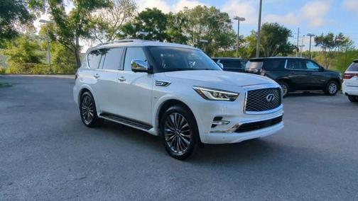 Moonstone White 2019 INFINITI QX80 Luxe