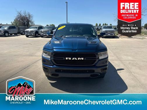 Patriot Blue Pearlcoat 2020 RAM 1500 Laramie Crew Cab 4x4 5'7 Box