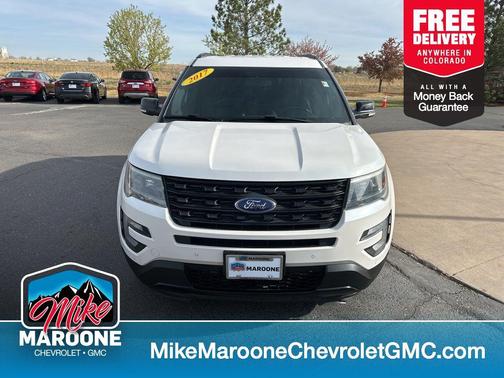 White Platinum 2017 Ford Explorer sport