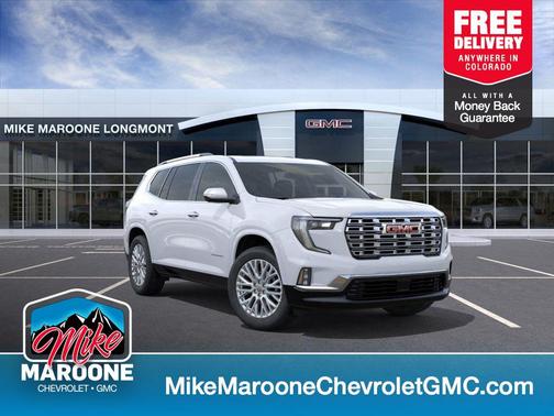 Glacier White Tricoat 2026 GMC Acadia Denali