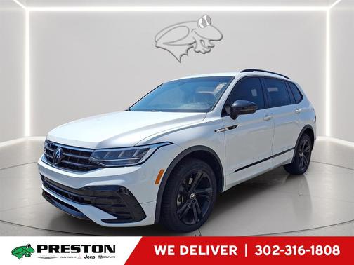 Opal White Pearl Effect 2024 Volkswagen Tiguan 2.0T SE R-Line Black