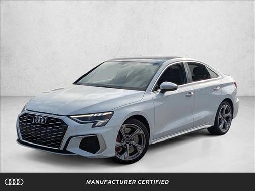 Glacier White Metallic 2023 Audi S3 Premium Plus TFSI quattro S tronic