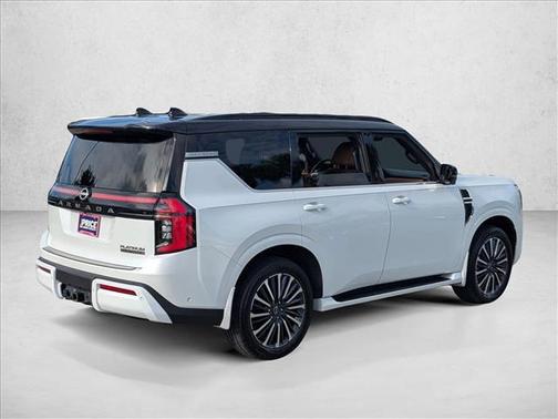 Everest White Pearl Tricoat/Super Black 2025 Nissan Armada Platinum Reserve 2WD