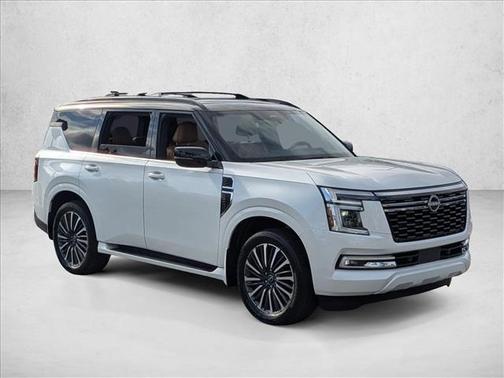 Everest White Pearl Tricoat/Super Black 2025 Nissan Armada Platinum Reserve 2WD