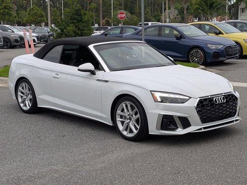 Glacier White Metallic/Black Roof 2023 Audi A5 Prestige 45 TFSI S line quattro S tronic