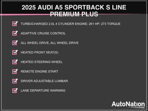 2025 Audi A5 Sportback 45 S Line Premium Plus
