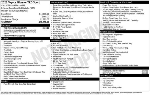 2023 Toyota 4Runner TRD Sport