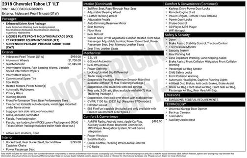 2018 Chevrolet Tahoe LT
