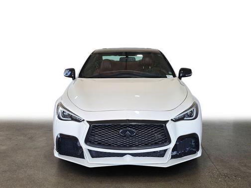 Pure White 2017 INFINITI Q60 3.0t Red Sport 400