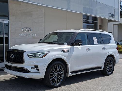 Moonstone White 2023 INFINITI QX80 PREMIUM SELECT AWD