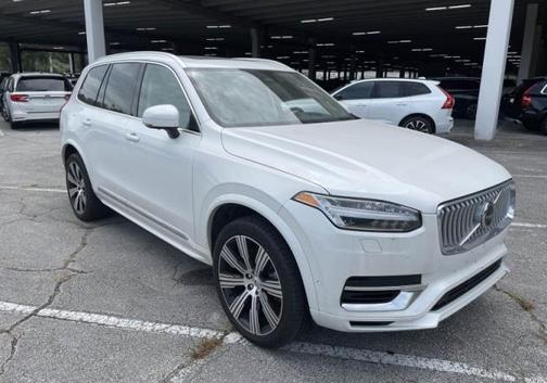 Crystal White 2024 Volvo XC90 Recharge Plug-In Hybrid T8 Plus Bright Theme 7 Passenger