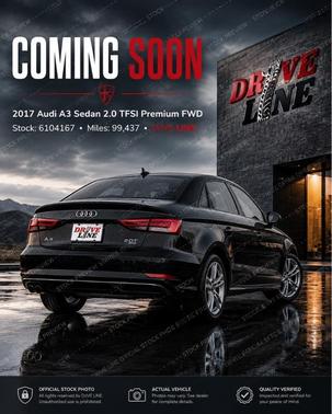 Brilliant Black 2017 Audi A3 2.0T Premium