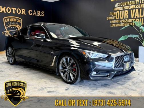 Black Obsidian 2018 INFINITI Q60 3.0t Red Sport 400