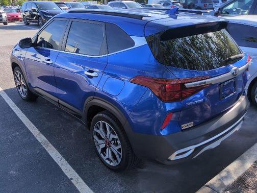 Neptune Blue 2021 Kia Seltos SX Turbo