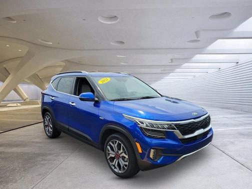 Neptune Blue 2021 Kia Seltos SX Turbo