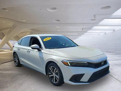 Platinum White Pearl 2024 Honda Civic LX