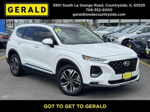 Quartz White 2019 Hyundai SANTA FE 2.0T Limited