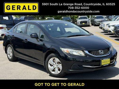 Crystal Black Pearl 2013 Honda Civic LX