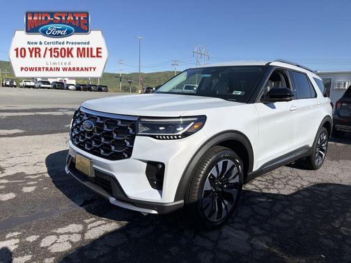 White 2026 Ford Explorer Platinum
