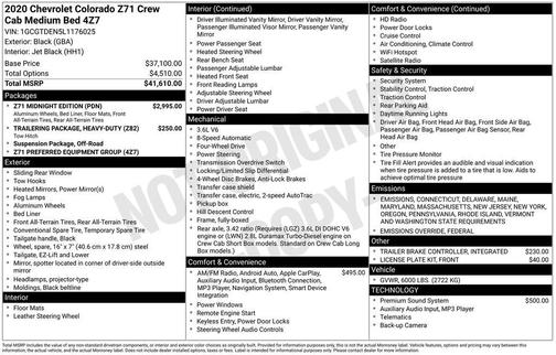 2020 Chevrolet Colorado Z71