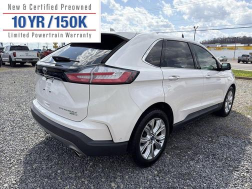 White Platinum Metallic Tri-Coat 2019 Ford Edge Titanium