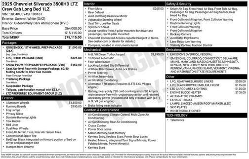 2025 Chevrolet Silverado 3500 LTZ