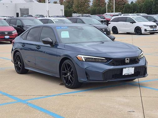 Blue Lagoon Pearl 2025 Honda Civic Hybrid Sport