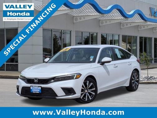 Platinum White Pearl 2023 Honda Civic EX-L