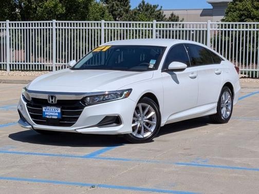 Platinum White Pearl 2021 Honda Accord LX 1.5T