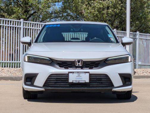 Platinum White Pearl 2024 Honda Civic LX