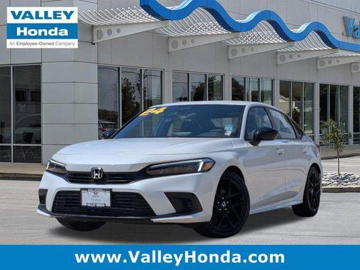 Platinum White Pearl 2024 Honda Civic Sport