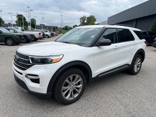 Star White Metallic Tri-Coat 2023 Ford Explorer XLT