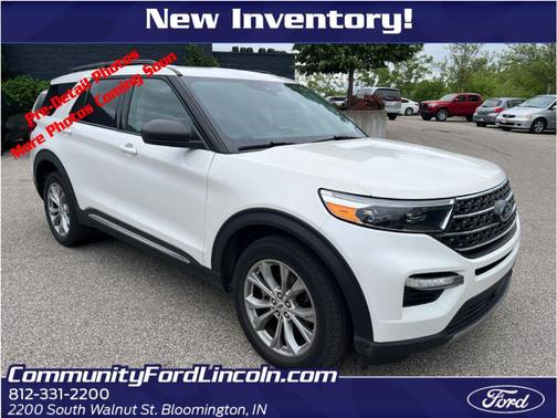 Star White Metallic Tri-Coat 2023 Ford Explorer XLT
