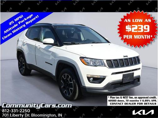 White Clearcoat 2020 Jeep Compass Latitude