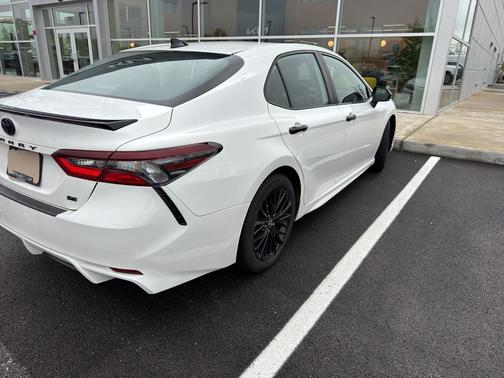 White 2022 Toyota Camry Nightshade Edition Hybrid