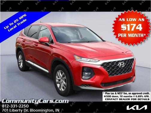 Calypso Red 2020 Hyundai SANTA FE SE 2.4