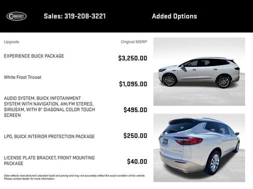 White 2019 Buick Enclave Premium