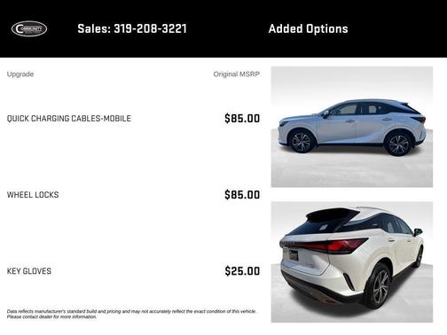 White 2024 Lexus RX 350 Premium