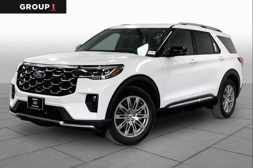 White 2026 Ford Explorer Platinum