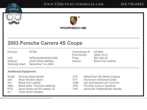 2003 Porsche 911 Carrera 4S