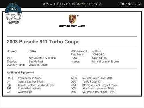 2003 Porsche 911 Carrera Turbo