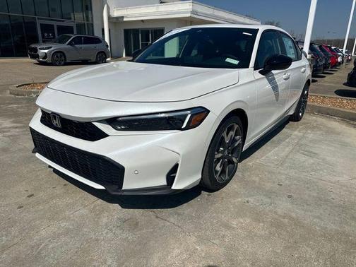 Platinum White Pearl 2026 Honda Civic Hybrid Sport Touring