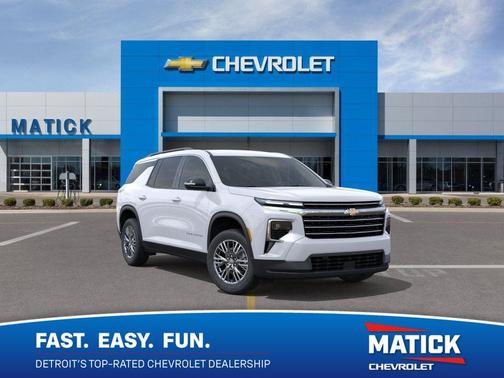 Summit White 2026 Chevrolet Traverse LT