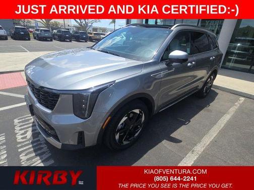 Steel Gray 2025 Kia Sorento Hybrid SX Prestige