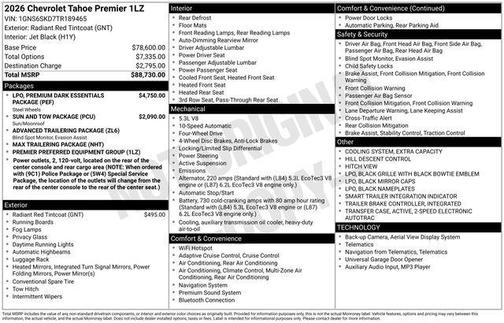Radiant Red Tintcoat 2026 Chevrolet Tahoe Premier
